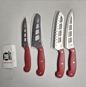 Mad Hungry Air Blade Knife Set with Sheaths Red